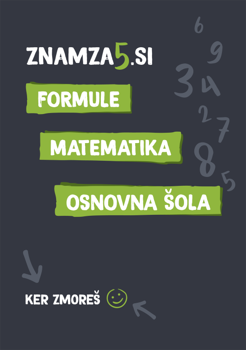 knjiga Znam za 5 - formule za osnovno šolo